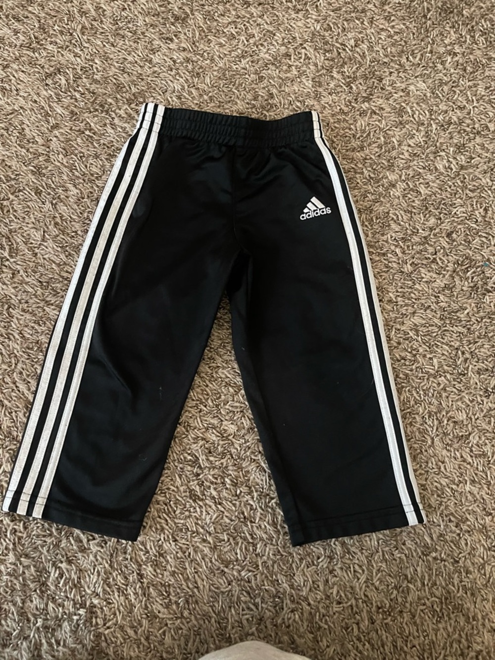 🎀 adidas Black Jogger Pants with White Stripe Detail